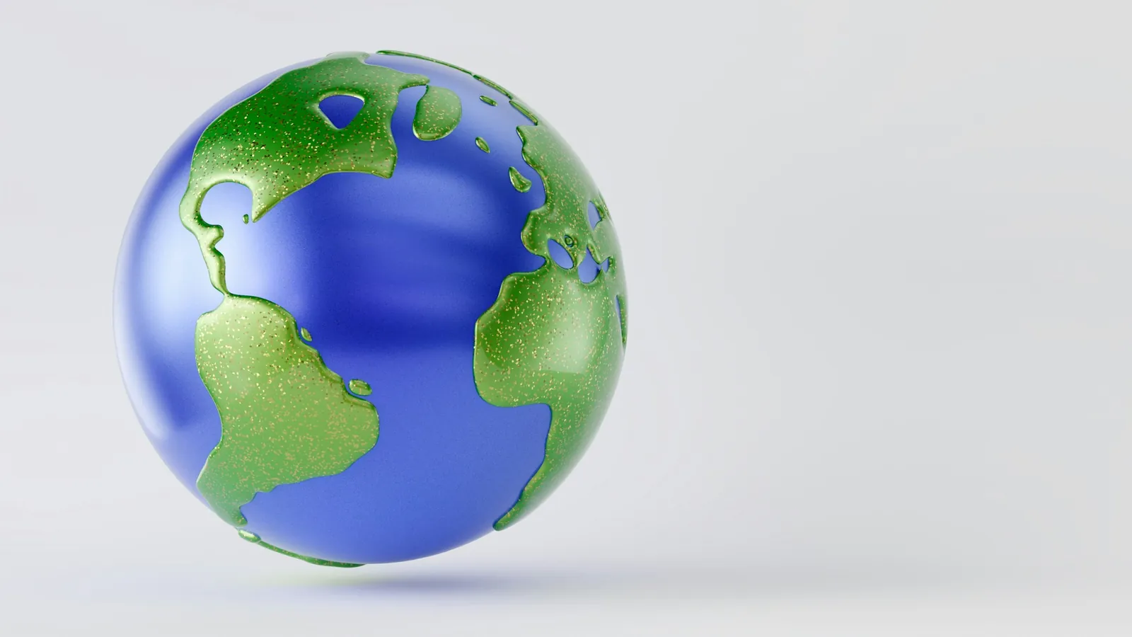 A globe with route lines arcing between continents, the geographic distance between where a category is shaped and where its buyers are